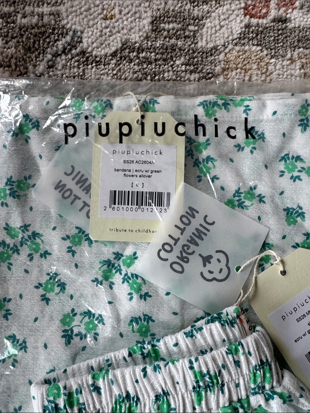 Piupiuchick One-Piece Swimsuit with Floral Shorts and matching bandana - Picture 2 of 3